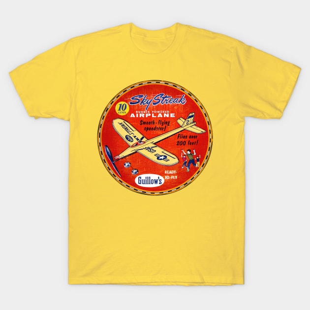 Silver Streak balsa glider T-Shirt by Midcenturydave